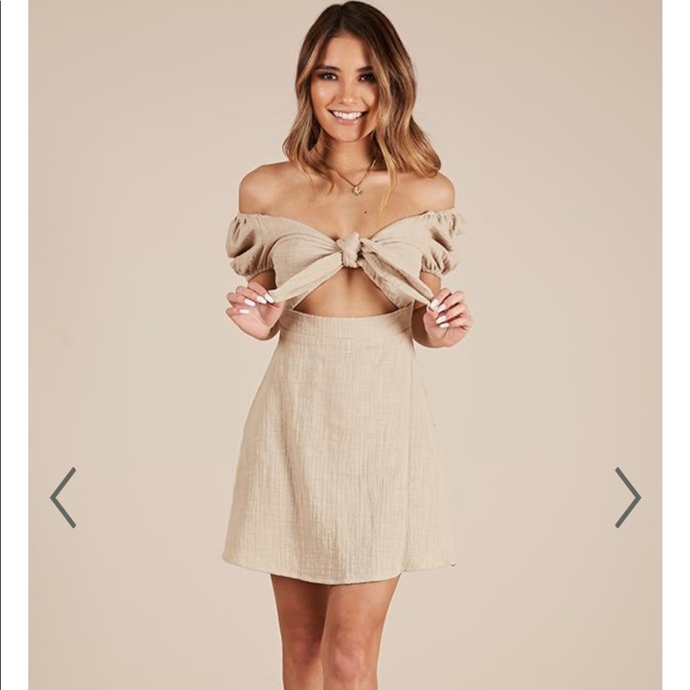 Brown linen dress brand new